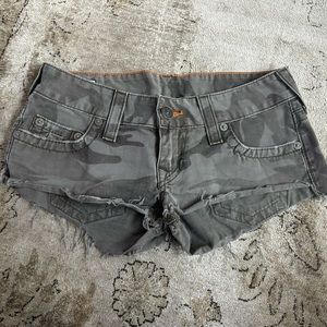 True Religion camo shorts